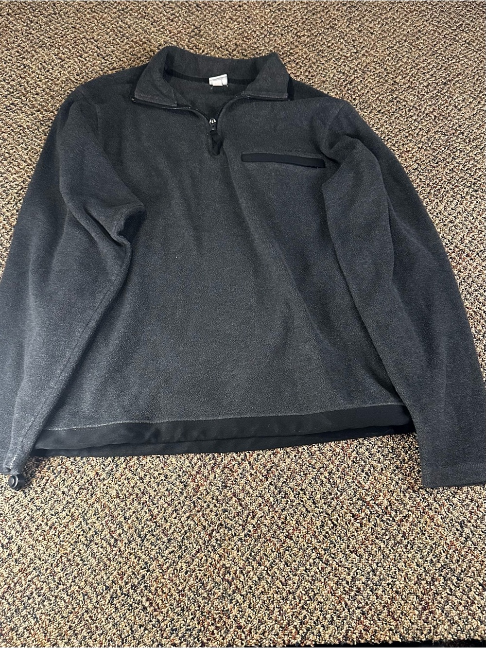 Old Navy Women's Dark Gray Zip-Up Fleece Pullover